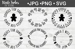 Santa&#039;s Cookie Plate Christmas SVG Cut File Product Image 1