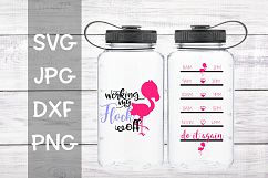 Working my flock off, water tracker, SVG Product Image 1