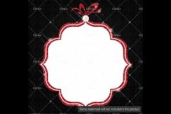 16 Red Glitter and Pearl Frames, Jewelry and Glitter Frames Product Image 7