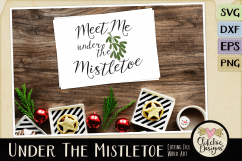 Christmas SVG - Under the Mistletoe Word Art Clipart Product Image 2