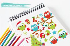 Christmas Owls graphics and illustrations Product Image 3