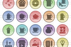 90 Coffee &amp; Cafe Filled Low Poly Icons Product Image 2