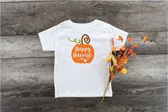 Happy Harvest SVG - Fall SVG Cut File - DXF EPS PNG JPG PDF Product Image 6