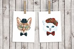 Watercolor Cats.Animal creator Product Image 3