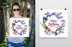 Irises PNG watercolor flowers set Product Image 6