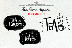 Tea Time clipart set Product Image 1