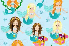 Mermaid Mini Bundle clipart, graphics, illustrations AMB-205 Product Image 6