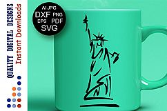 Statue of Liberty sign NY svg USA clip art America svg Product Image 1