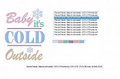 Baby It&#039;s Cold Outside ~ Machine Embroidery Design in 2 sizes Product Image 3