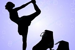 Ice Skating silhouette/ ice Skating / Ice Skating clipart / High Quality vector 300 dpi / athletes / Skating / EPS / SVG / PNG Product Image 2