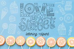 Love is sweet. Lettering and illustrations Product Image 1