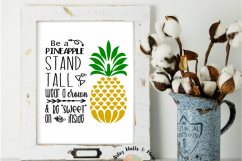 Pineapple Print Printable wall art Be a Pineapple quote art Product Image 1