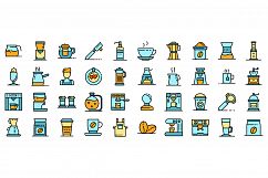 Barista icons set vector flat Product Image 1