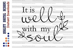 Bible Verse SVG Bible Printable It is well with my soul svg Product Image 2