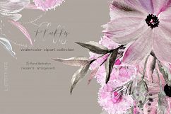 Fluffy. Watercolor floral clipart Product Image 5