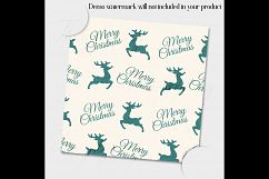 12 Christmas Digital Papers in Red, Green and Cream Color Product Image 2