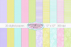 20 Springtime Pastel Papers.Set 1 Product Image 1
