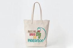 Meet Me Under the Mistletoe - Christmas SVG Cut File - DXF Product Image 8