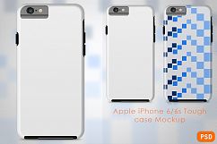 Apple iPhone 6s-6s Plus 3d Tough Case Mockup Back View Product Image 1