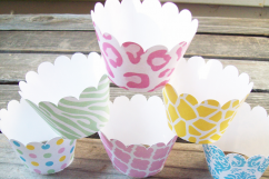 Cupcake Wrapper SVG Design - Plain and Scalloped Product Image 3