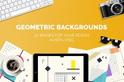 Set of geometric backgrounds Product Image 1