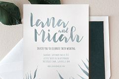 Watercolor Foliage Wedding Invitation Suite Product Image 2