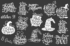 Halloween hand drawn Quotes SVG Cut files Product Image 6