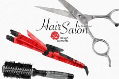 Hair Salon Watercolor Illustrations Product Image 4