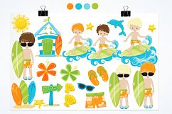 Surfer Boys graphics and illustrations Product Image 2