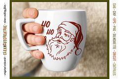 HO HO HO OLD-SCHOOL SANTA! - Vintage Retro Santa Face SVG Product Image 3