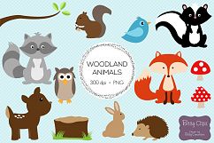 Woodland Animals Digital Art Set Clipart Commercial Use Clip Art Woodland Animal Clipart Forest Animals Product Image 1