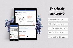 Rose Gold Facebook Templates Product Image 1