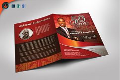 Red Silver Anniversary Program Photoshop, Word, Publisher Product Image 1