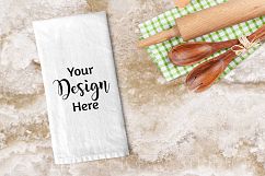 Kitchen Towel Flat Lay Mockup Product Image 1