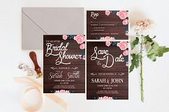 Rustic Wooden Wedding Template Suite Product Image 2