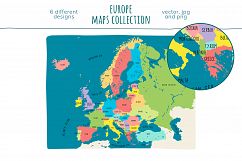 Maps of Europe. Hand drawn collection Product Image 5