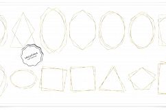 Gold Polygonal Geometric Frames Clipart Product Image 2