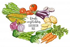 Vegetables Illustration vector pack Product Image 1