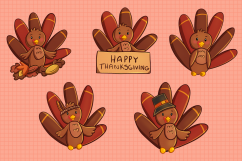 Cute Fall Turkeys Collection Product Image 2