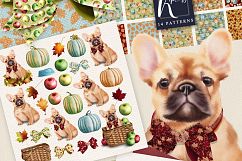 French Bulldog Clipart Pattern tiles Product Image 7