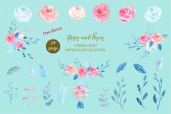 Watercolor wedding outfit on hangers and cloth hooks Product Image 4