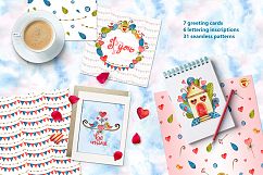Watercolor Valentine&#039;s Day set Product Image 4