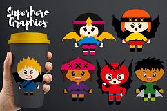 Superhero villain clipart graphic illustrations Product Image 1