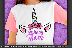 Birthday Mom SVG - Unicorn Birthday Mom SVG - 1014 Product Image 3
