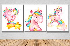 Pink unicorns for girls room Product Image 1