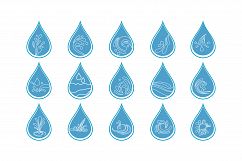 Water drop vector icon Product Image 1
