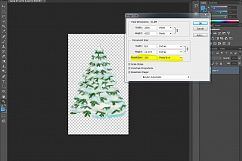Christmas clipart, winter forest trees with Santa Claus Product Image 8