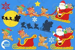 Santa&#039;s sleigh clipart, graphics, illustrations AMB-2294 Product Image 5