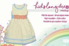 Kids long dress Mockup Product Image 2