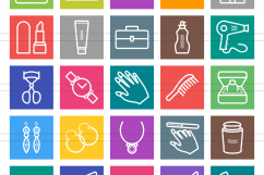 166 Shopping Line Multicolor B/G Icons Product Image 2